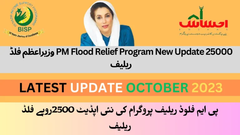 PM Flood Relief Program New Update 25000 وزیراعظم فلڈ ریلیف